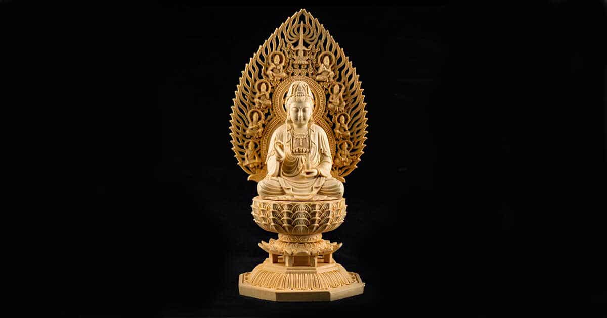 Tượng Phật Bà Quan Âm Bồ Tát Bằng Gỗ Hoàng Dương