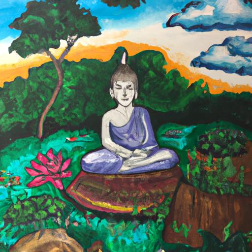 Bức Tranh Phật Thanh Bình Giữa Thiên Nhiên