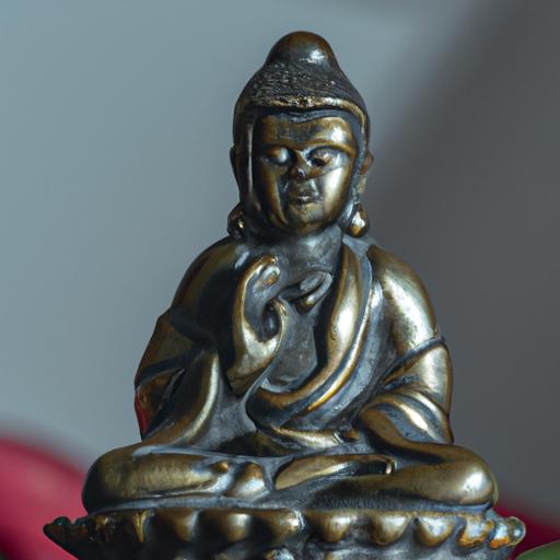 Bức Tượng Tam Thế Phật Bằng Đồng Nhỏ Xinh, Thể Hiện Sự Yên Bình Và Thanh Tịnh.