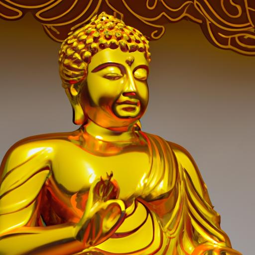 Tượng Phật Vàng Nổi Bật Tại Chùa