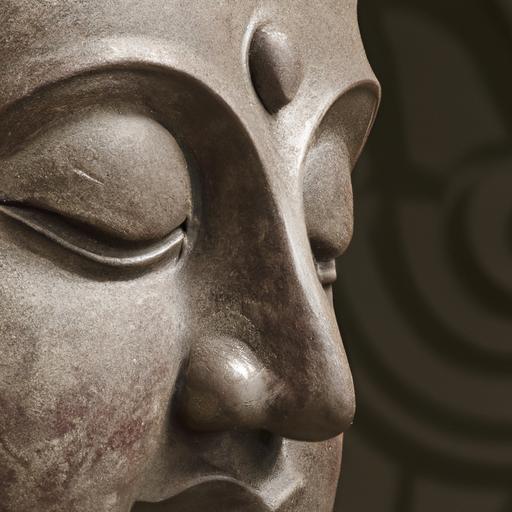 Gần Cận Khuôn Mặt Của Tượng Phật Đản Sanh Composite, Nhấn Mạnh Vào Các Chi Tiết Tinh Xảo Và Biểu Cảm Thanh Tịnh