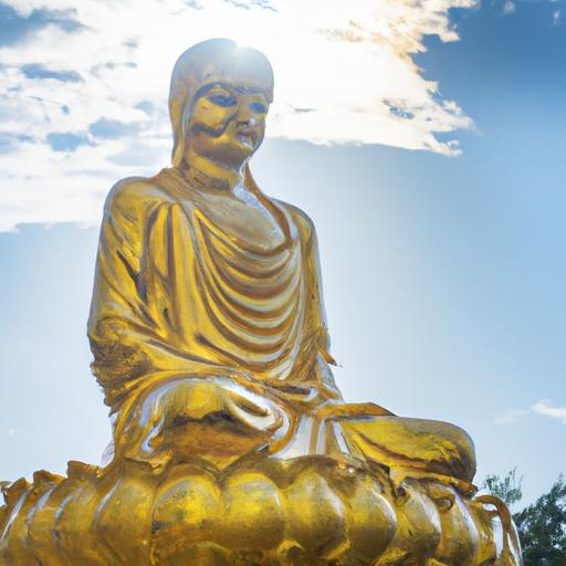 Tượng Phật Vàng Rực Rỡ Nắng Tại Tỉnh Bình Phước