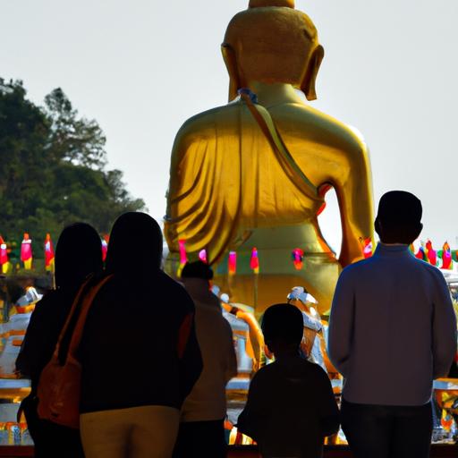 Khách Tham Quan Tương Tác Với Tượng Phật Ngồi Lớn Nhất Đông Nam Á