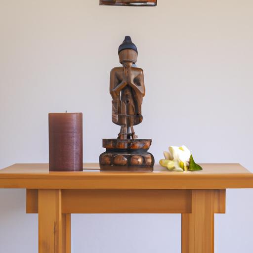 Mẫu Đồ Thờ Bằng Gỗ Đơn Giản Với Tượng Phật Thanh Tịnh