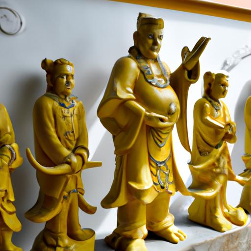 Nhóm Tượng Phật Quan Âm Tự Tại Với Nhiều Kích Cỡ Và Dáng Điệu Khác Nhau