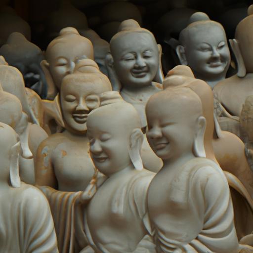 Nhóm Tượng Phật Thích Ca Với Nhiều Kích Cỡ Và Chất Liệu Khác Nhau