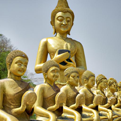 Nhóm Tượng Tam Thế Phật Trong Chùa Phật