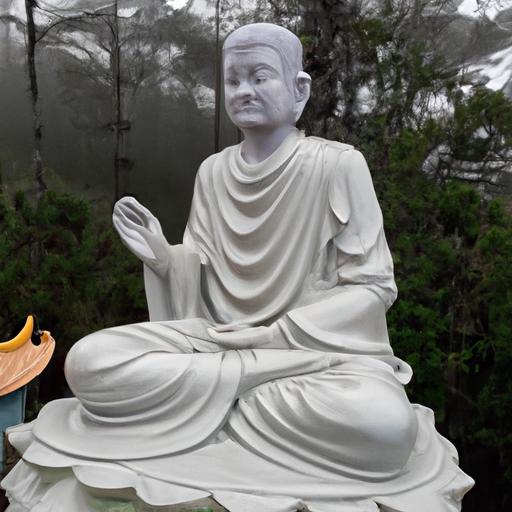 Bức Tượng Tam Thế Phật Ngồi Trong Tư Thế Thiền Định