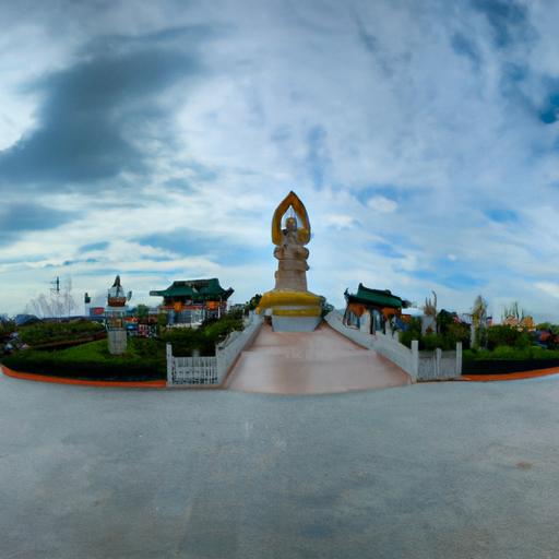Khung Cảnh Toàn Cảnh Của Tượng Phật Quan Âm Cao Nhất Thế Giới, Với Vẻ Đẹp Tráng Lệ Và Tuyệt Đẹp.