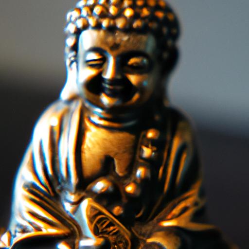 Tượng Phật A Di Đà Bằng Đồng Lộc Nam Nhỏ Với Lớp Phủ Vàng