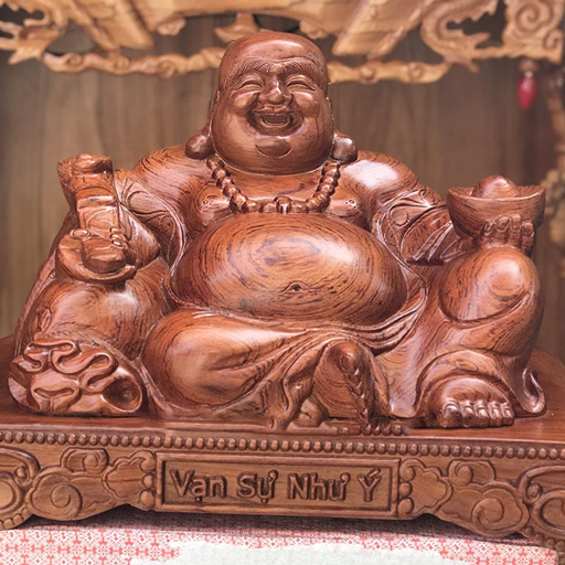 Tượng Phật Di Lặc Bằng Gỗ Mít