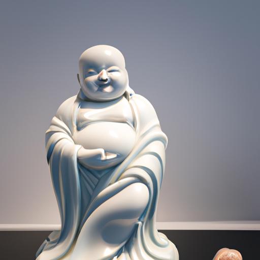Tượng Phật A Di Đà Bằng Sứ Trưng Bày Tại Triển Lãm Nghệ Thuật Danh Giá