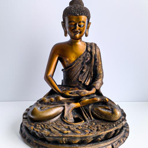 Tượng Phật A Di Đà Đồng Sáng Bóng Với Nét Mặt Thanh Tịnh