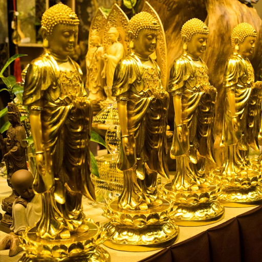 Kinh Doanh Đồ Thờ Cúng Tượng Đức Phật A Di Đà Bằng Vàng