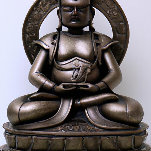 Tượng Phật Bà Quan Âm Đồng Ngồi Sen Đẹp