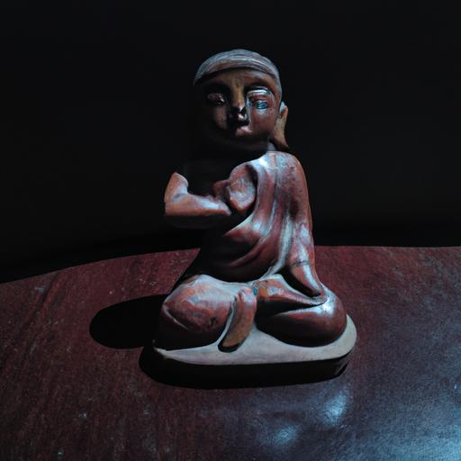 Tượng Phật Bằng Gỗ Nhỏ Nhắn Với Biểu Cảm Giản Dị Và Khiêm Tốn