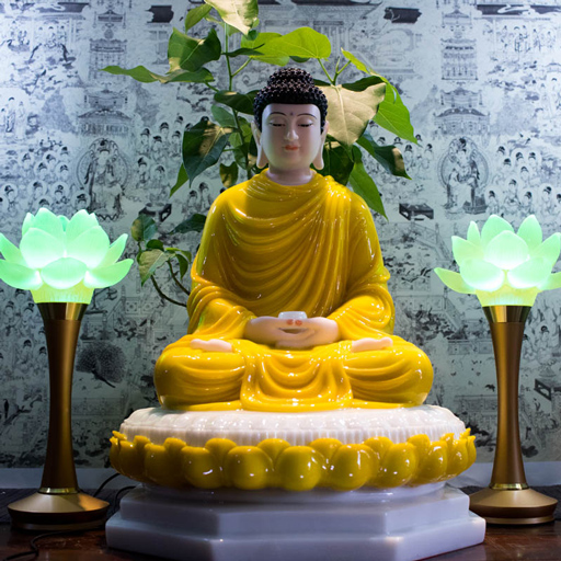 Tượng Phật Bổn Sư Đẹp Bằng Bột Đá