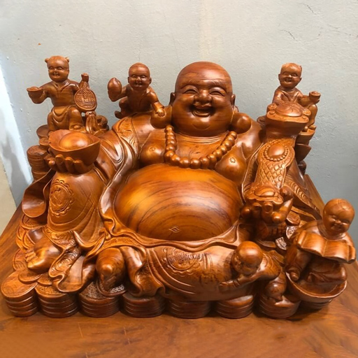 Tượng Phật Di Lặc Bằng Gỗ Giá Rẻ
