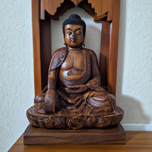 Tượng Phật Di Lặc Bằng Gỗ Với Đường Vân Gỗ Tự Nhiên Tuyệt Đẹp
