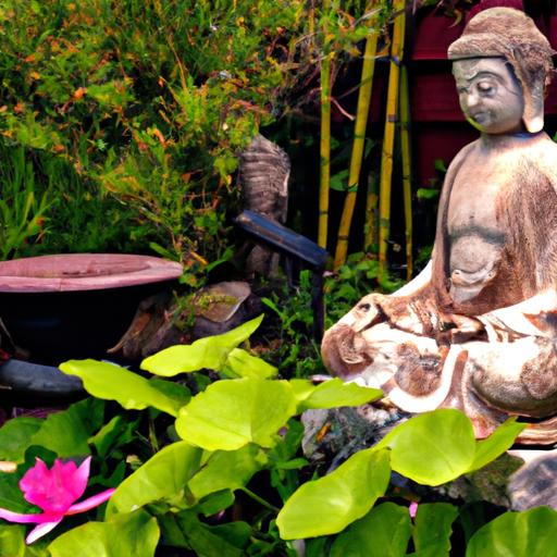 Tượng Phật Di Lạc Trong Không Gian Vườn Yên Tĩnh