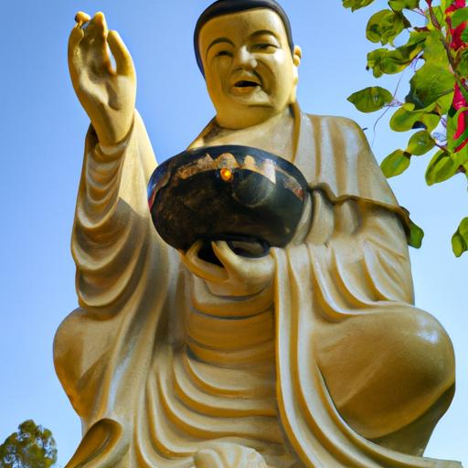 Tượng Phật Dược Sư Cầm Một Cái Bát Trong Tay