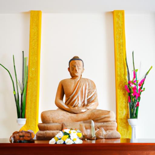 Tượng Phật Được Sư Đẹp Trong Phòng Thiền Yên Tĩnh