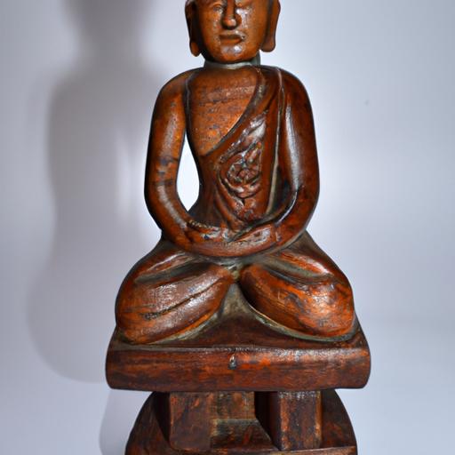 Tượng Phật Gỗ Với Tư Thế Thiền Định