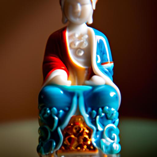 Tượng Phật Quan Âm Bằng Sứ Thủ Công Với Các Chi Tiết Tinh Xảo