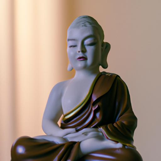 Tượng Phật Thích Ca Bằng Sứ Trong Tư Thế Thiền