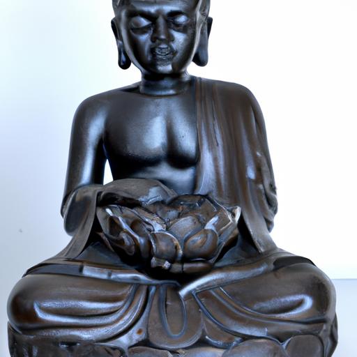 Tượng Phật Thích Ca Đồng Đúc Với Khuôn Mặt Thanh Tịnh Và Chân Sen