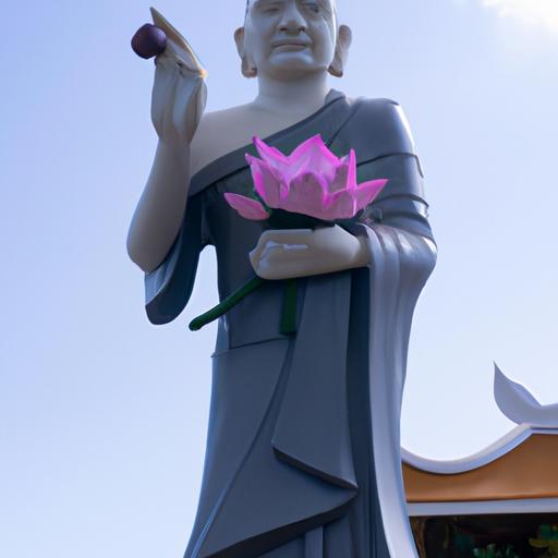 Tượng Phật Thích Ca Mâu Ni Cầm Hoa Sen