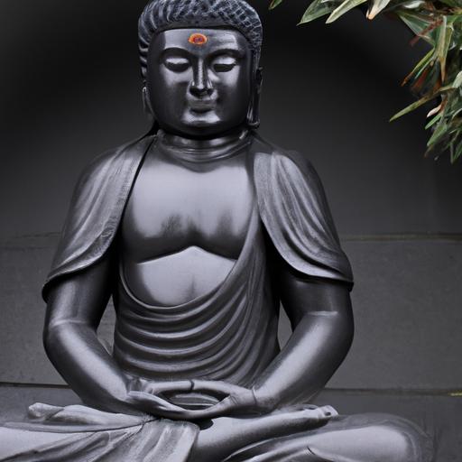 Tượng Tam Thế Phật Bằng Đá Đen Basalt, Với Tư Thế Ngồi Thiền