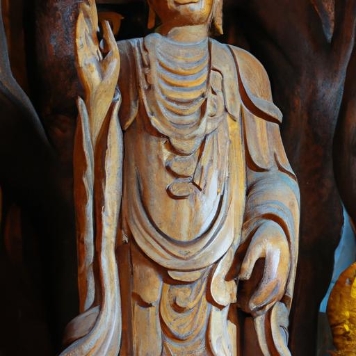 Tượng Tam Thế Phật Đẹp Bằng Gỗ Có Khắc Hoa Văn Tinh Xảo