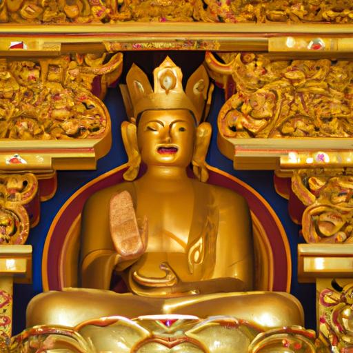 Tượng Vàng Đức Phật A Di Đà Với Chi Tiết Tinh Xảo