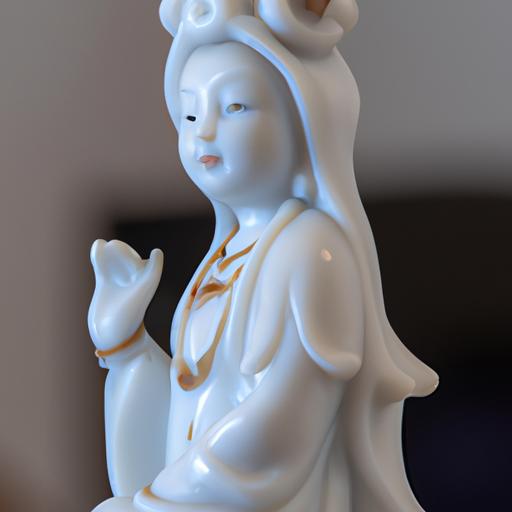 Tượng Phật Bà Quan Âm Bằng Gốm Tinh Xảo