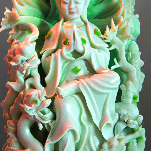 Tượng Phật Quan Âm Bằng Đá Ngọc Hoàng Long Với Chi Tiết Tinh Xảo