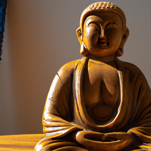 Tượng Phật Thích Ca Ngồi Thiền Với Ánh Mắt Đóng Lại.